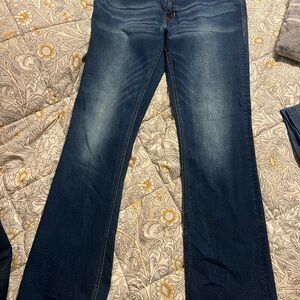 Rock & Roll Cowgirl Dark Blue Flare Jeans